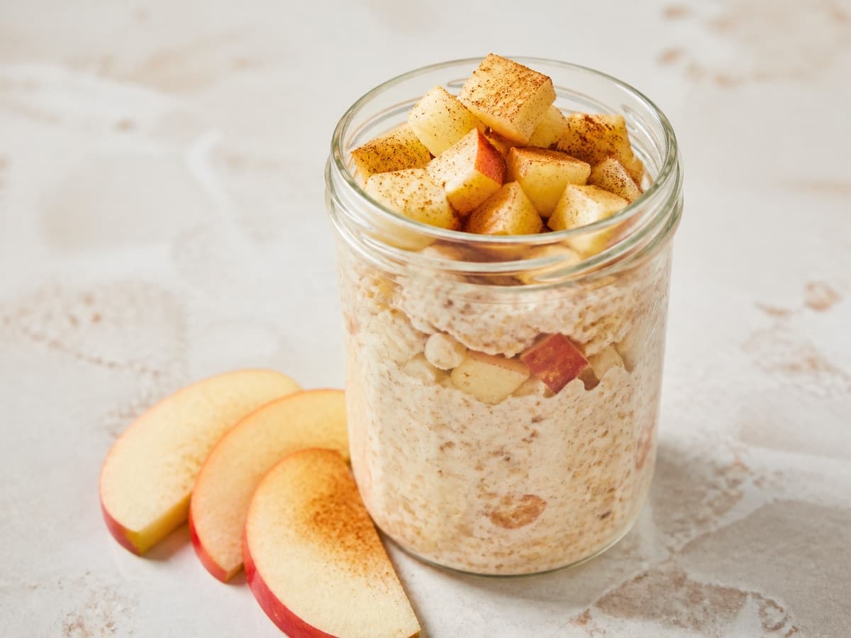 Apple-Pie Overnight Oats featuring Apple & cinnamon oats