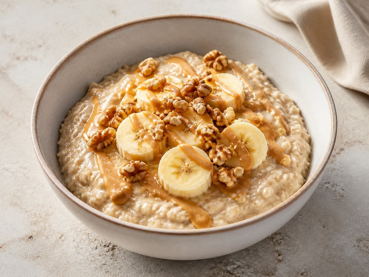 Banana-Nut Protein Oats featuring Banana-nut oats