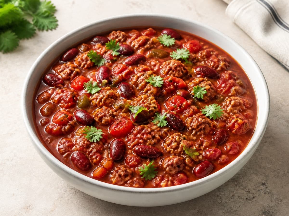 Easy Turkey and Bean Chili featuring Turkey chili
