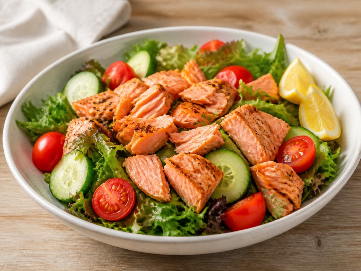 Five-Ingredient Salmon Salad featuring Salmon salad