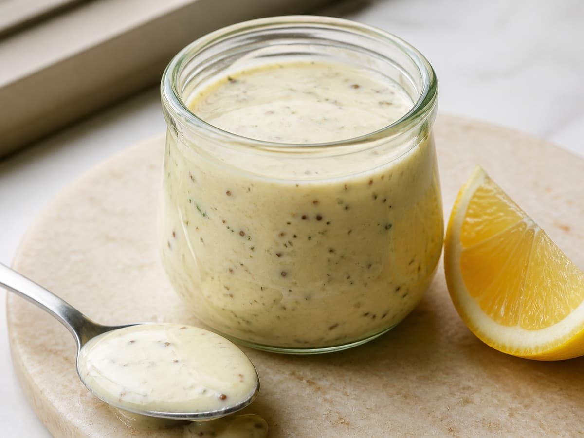 Lemon-Dijon Yogurt Dressing featuring Lemon-Dijon yogurt dressing