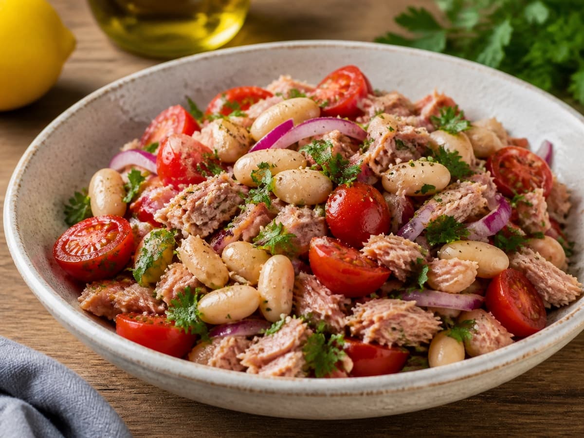 Tuna and White-Bean Salad featuring Tuna & white beans