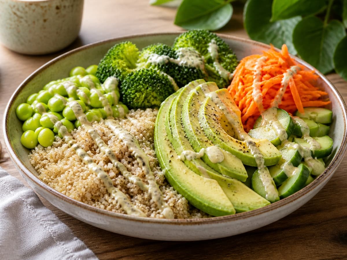 Quinoa and Edamame Power Bowl featuring Quinoa & edamame